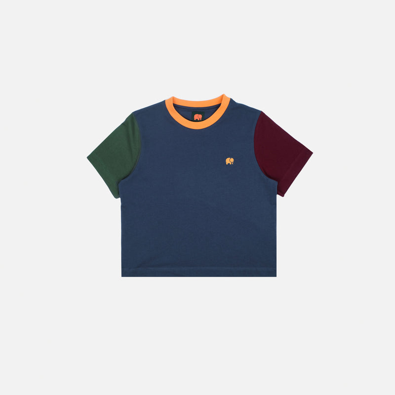 Women's Color Block T-Shirt Trendsplant Blue