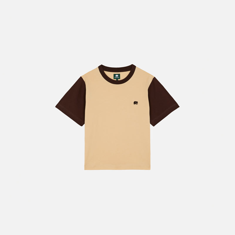 Women's Color Block T-Shirt Gray Sand