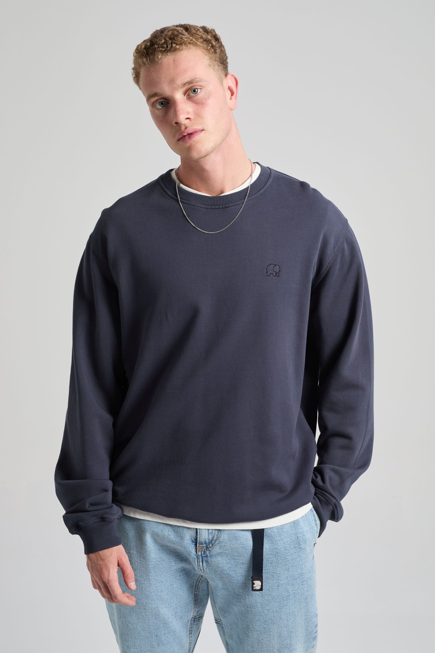 Essential Sweatshirt Parisian Blue - model front