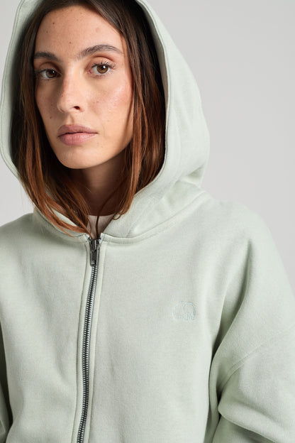 Women's Essential Zip Hoodie Coastal Fog
