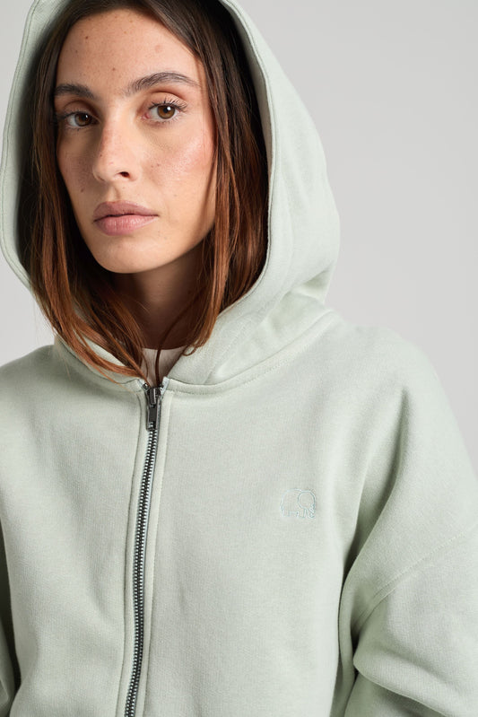 Women's Essential Zip Hoodie Coastal Fog