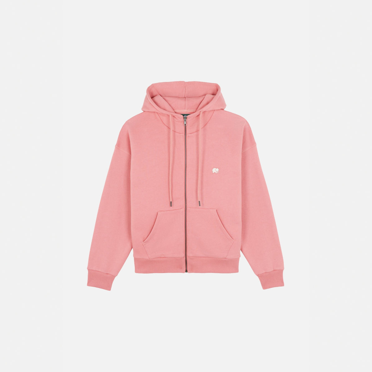 Women's Organic Essential Oversized Zip Hoodie, Rossette Pink