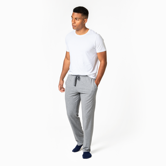 ANSGAR Relax Pants - Grey Melange - front