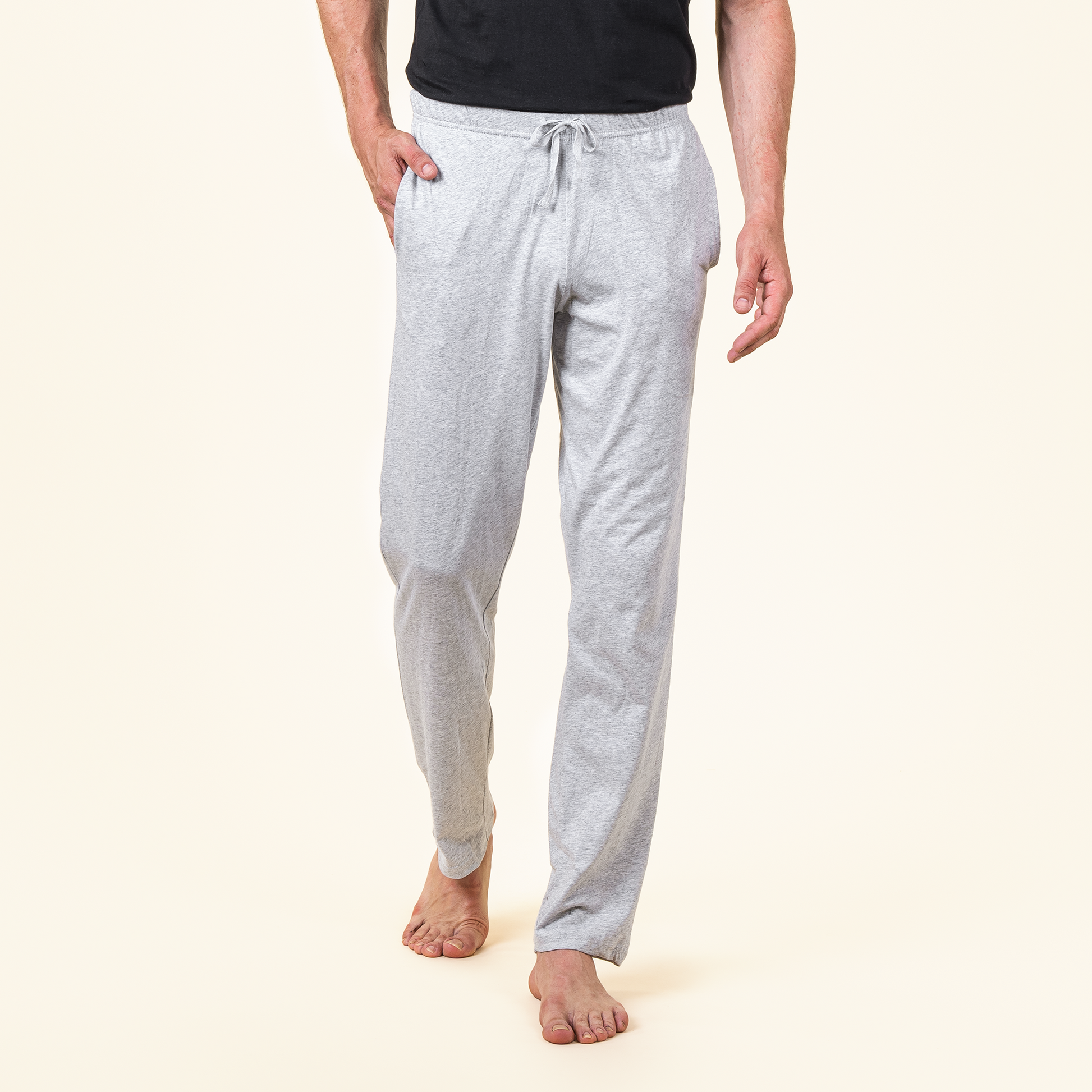 LIVING CRAFTS Relax Pants - Grey Melange - front