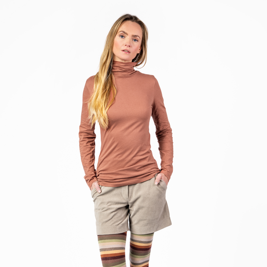 NIA Turtleneck Shirt Raw Sienna