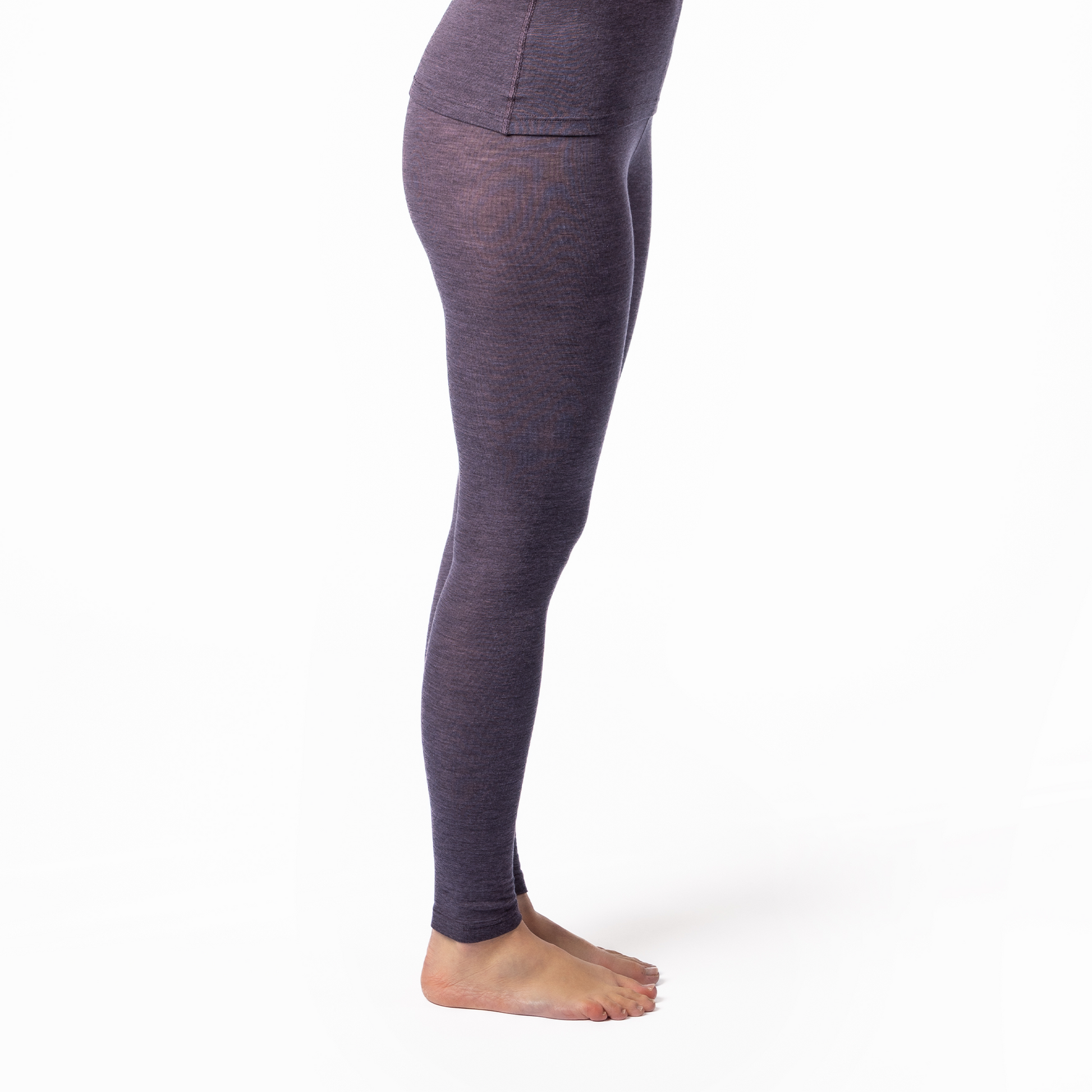 BASSY Merino Wool Leggings - Zinfandel/Mauve - front
