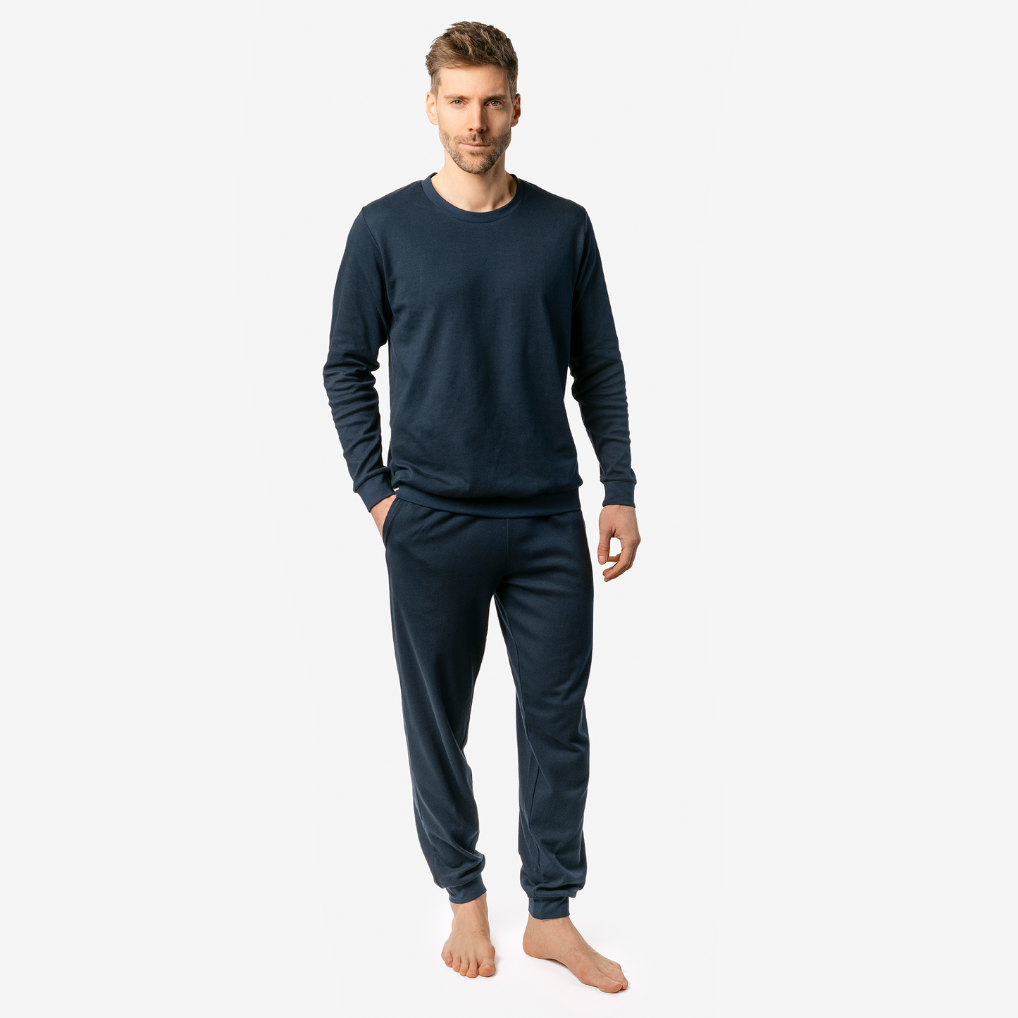 ALVAR Pajama Set - Dark Navy - front