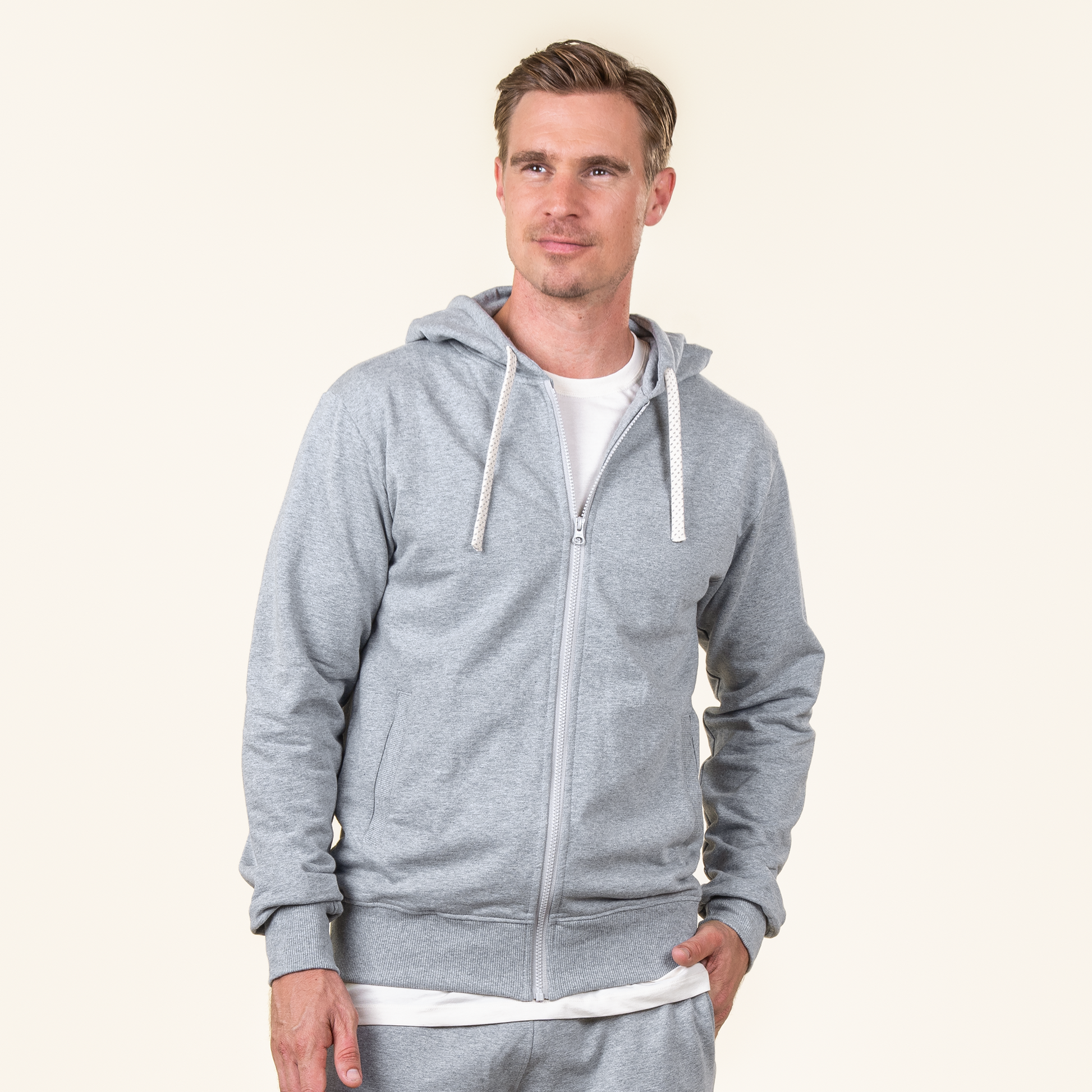 CAMERON Hoodie Jacket Grey Melange