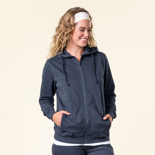 LAMINA Hooded Jacket - Navy - front