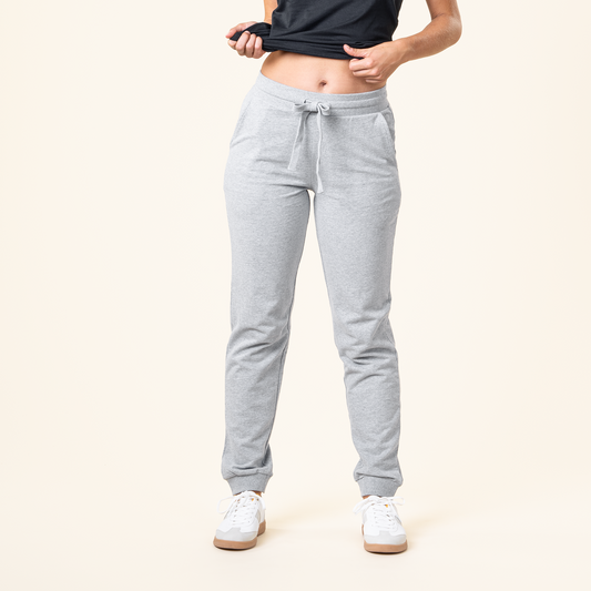 LAVINIA Jogging Pants - Grey Melange - front