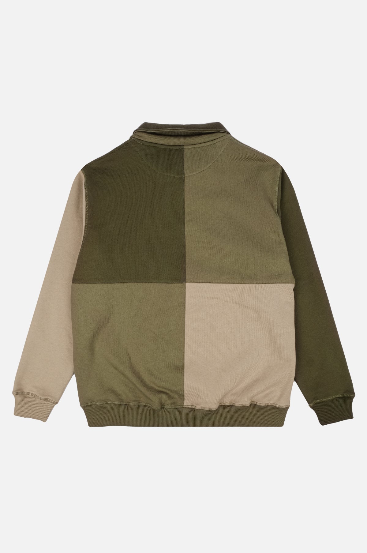 Color Block Half Zip Sweatshirt Gothic Olive