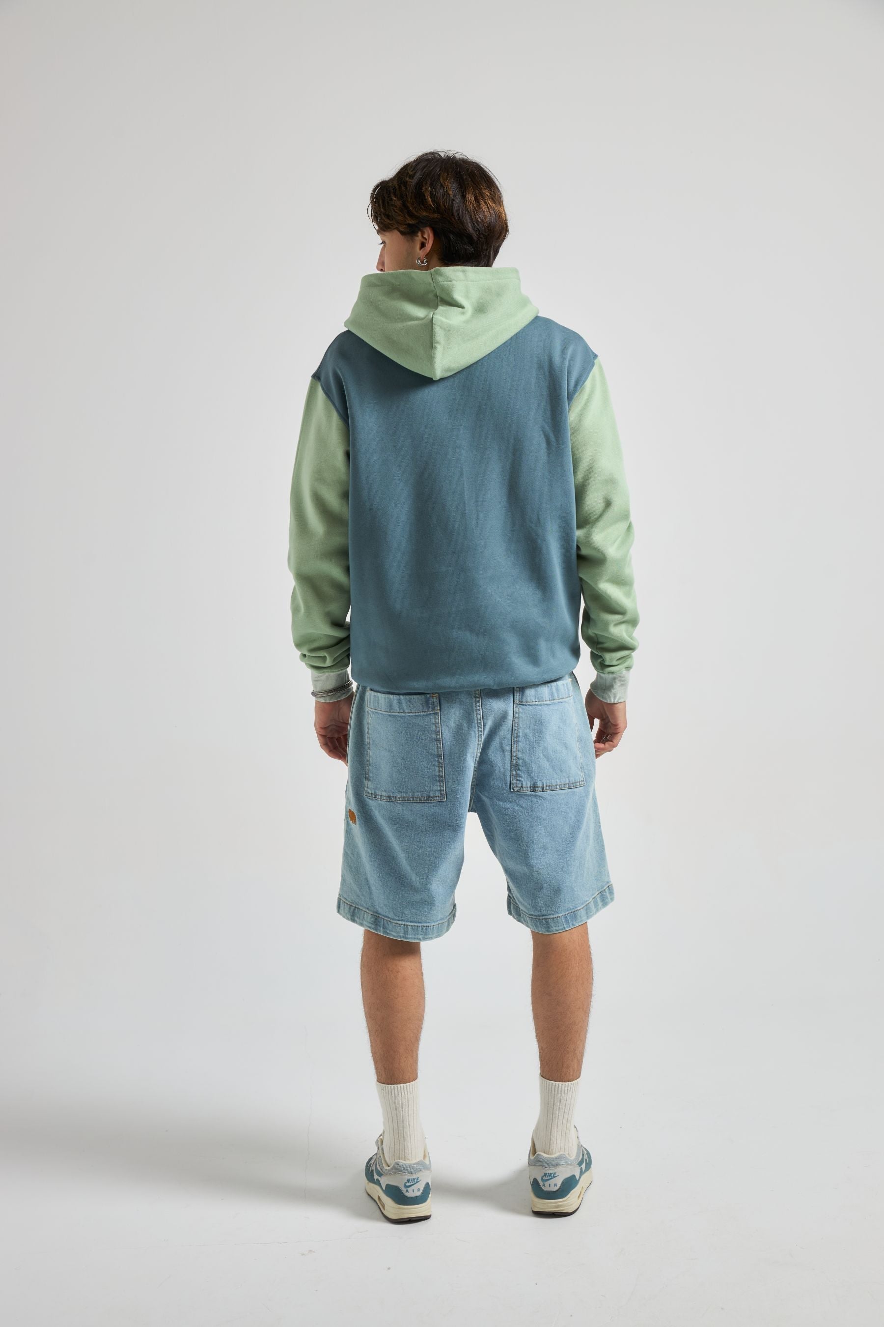 Color Block Hoodie Deep Spruce