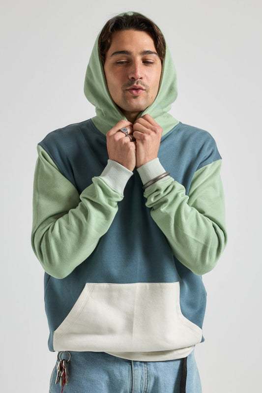 Color Block Hoodie Deep Spruce