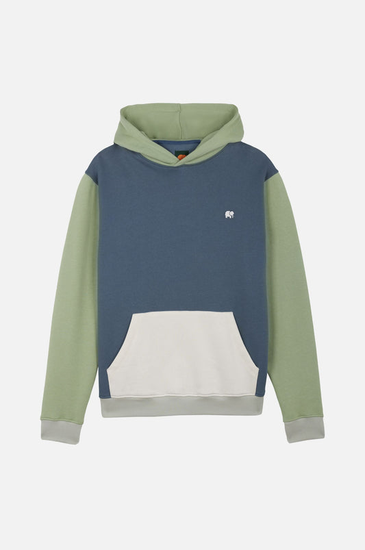 Color Block Hoodie Deep Spruce