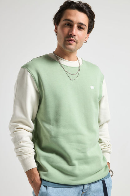 Color Block Sweatshirt Salted Moss