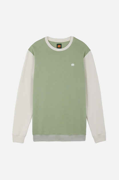 Color Block Sweatshirt Salted Moss