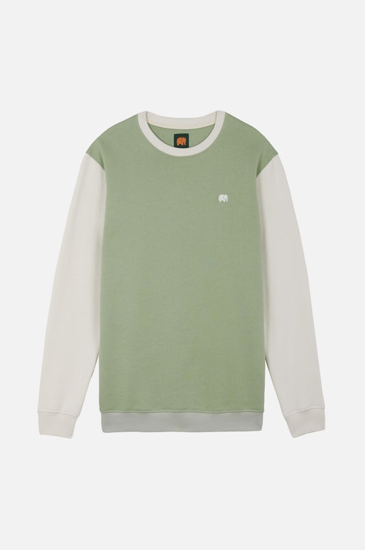 Color Block Sweatshirt Salted Moss