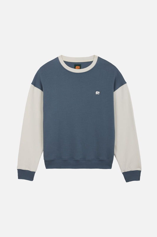 Women's Color Block Oversized Sweatshirt Deep Spruce