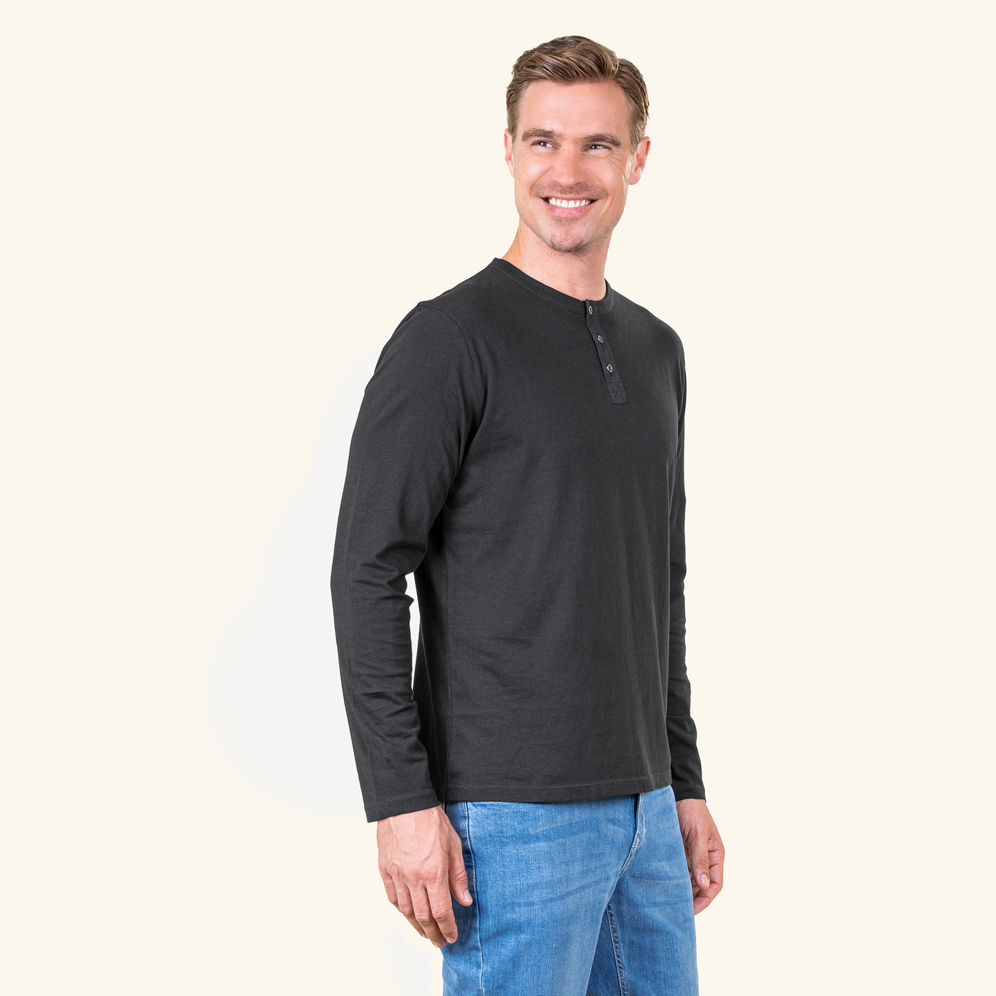 THOMME Henley Shirt black