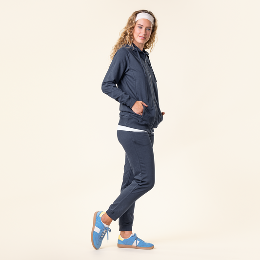 LAMINA Hooded Jacket - Navy - detail