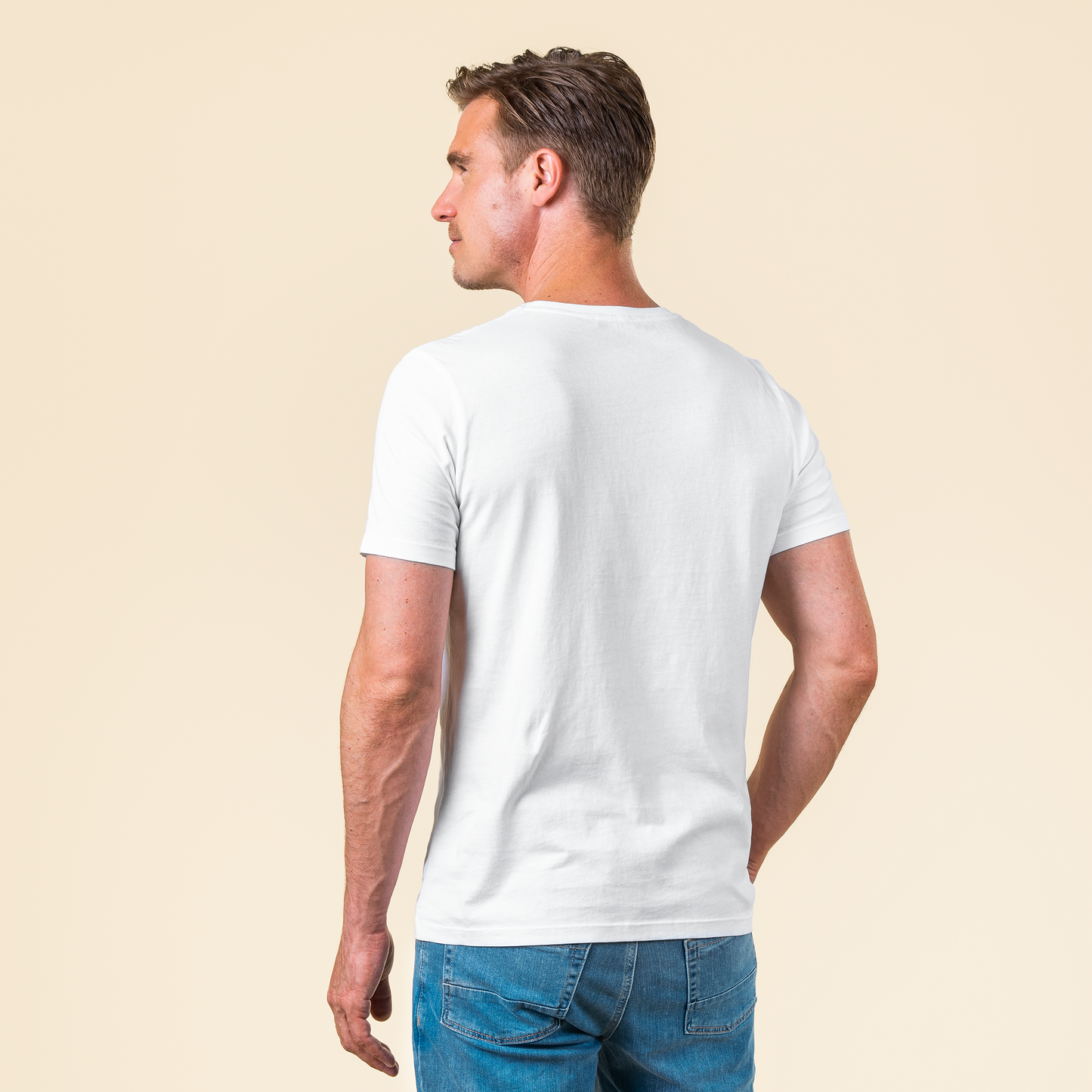 TAWIN T-Shirt Pack of 2 White