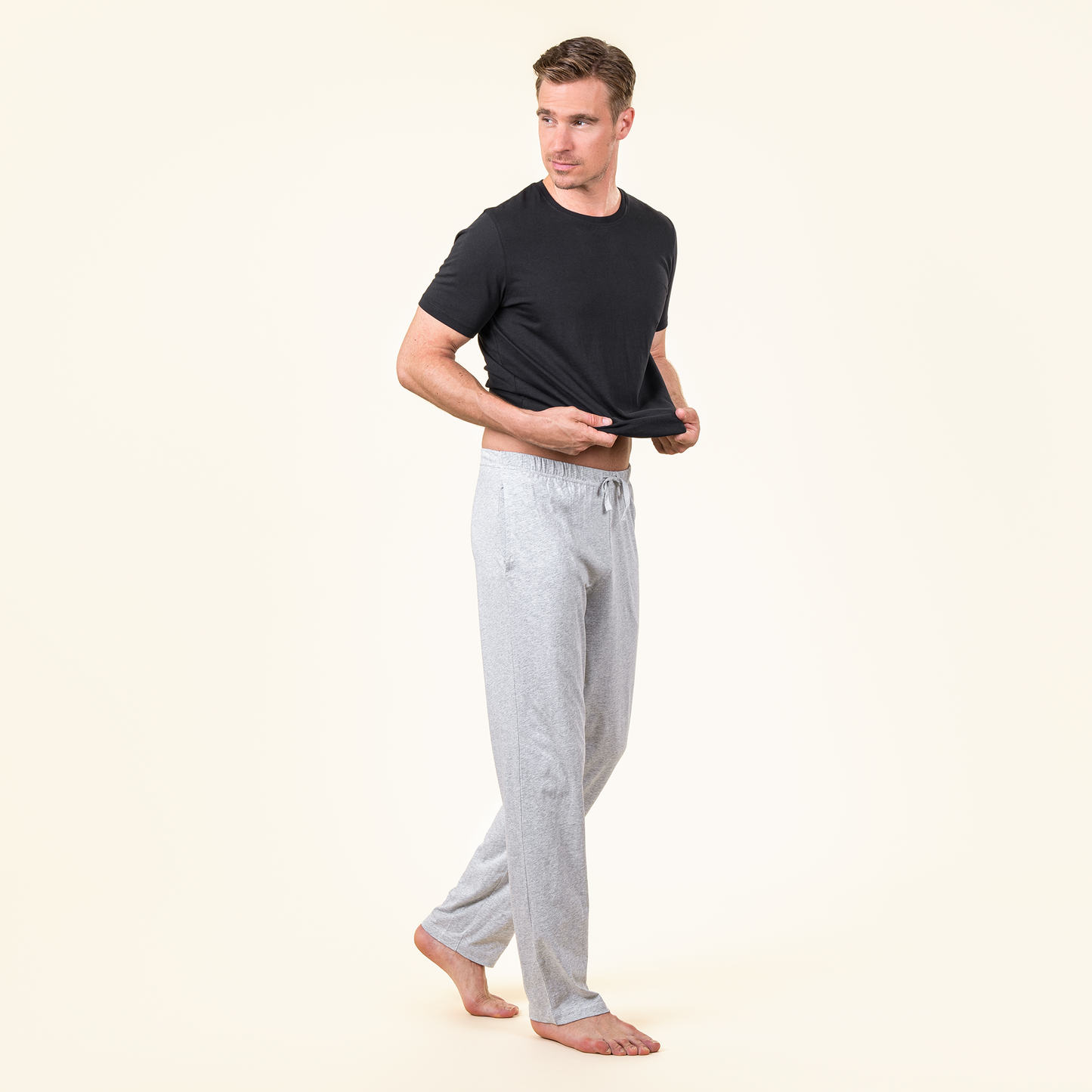 LIVING CRAFTS Relax Pants - Grey Melange - detail
