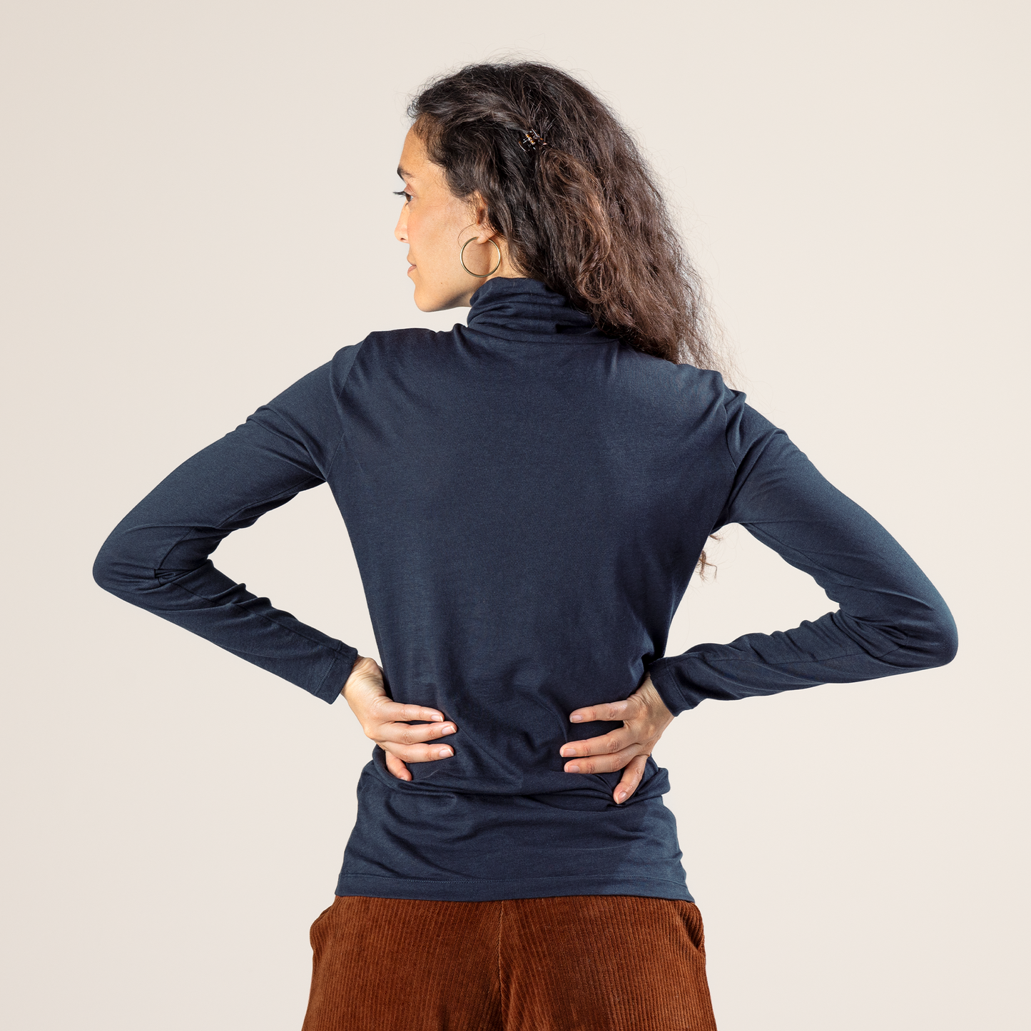NIA Turtleneck Shirt ink blue