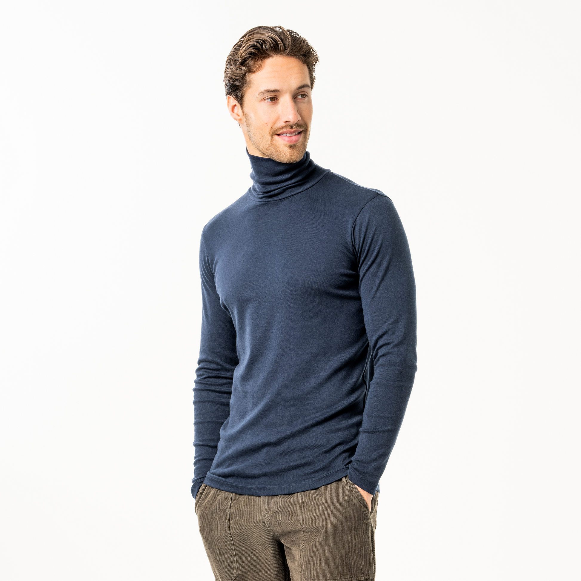 HELGE Turtleneck Shirt Deep Sea