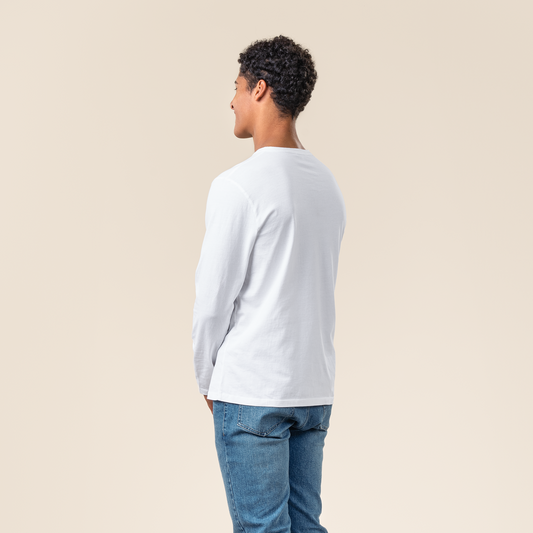 THOMME Henley Shirt White