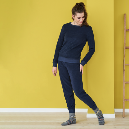 BONNIE Terry Pajama Set - Navy - detail