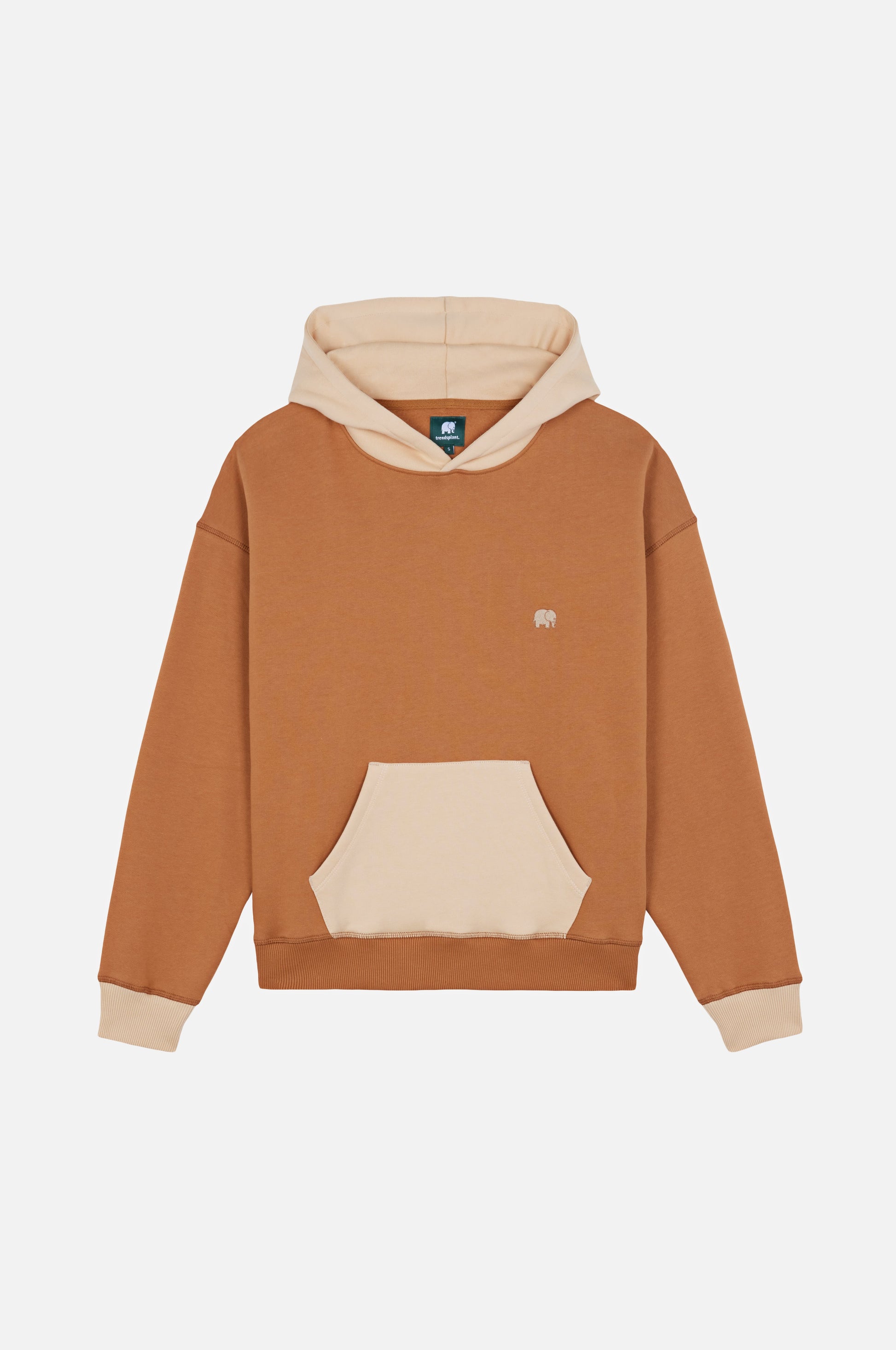 Women's Color Block Hoodie Cashew - front