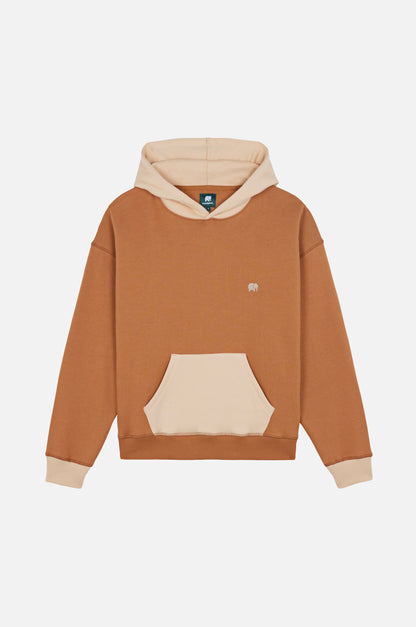 Women's Color Block Hoodie Cashew - front