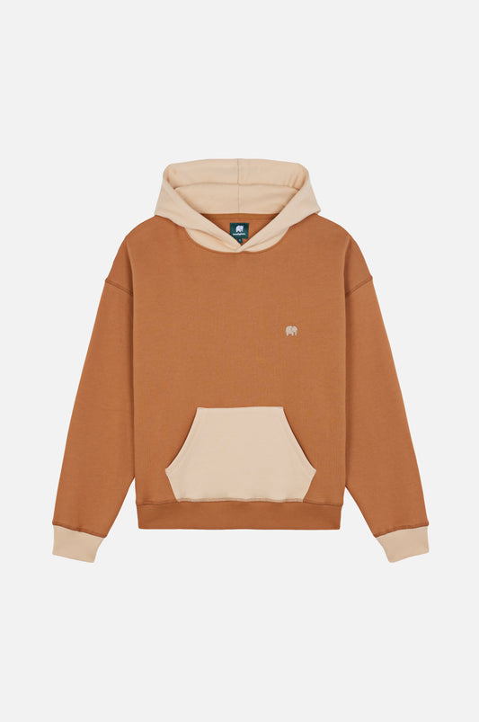 Women's Color Block Hoodie Cashew - front