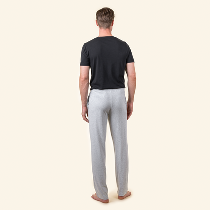 LIVING CRAFTS Relax Pants - Grey Melange - worn