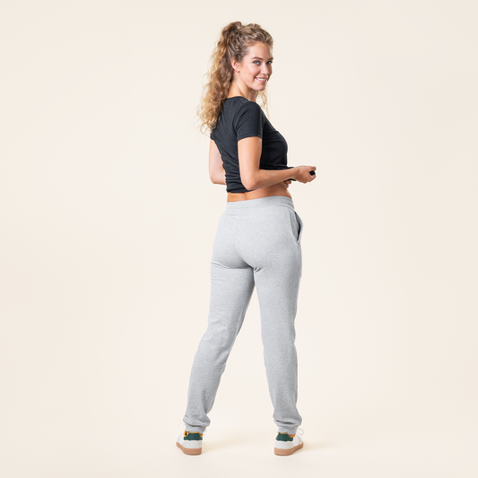LAVINIA Jogging Pants - Grey Melange - worn