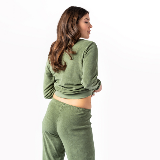 BONNIE Terry Pajama Set - Fog Green - detail 2