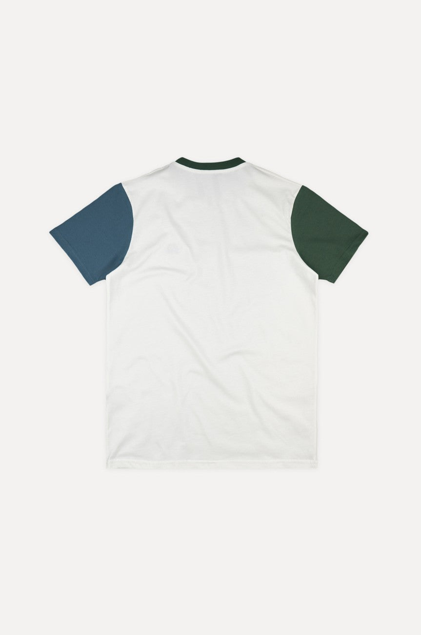 Organic Color Block T-Shirt Natural - back