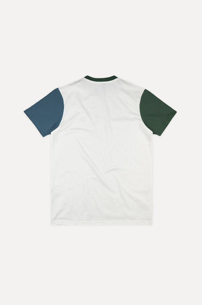 Organic Color Block T-Shirt Natural - back