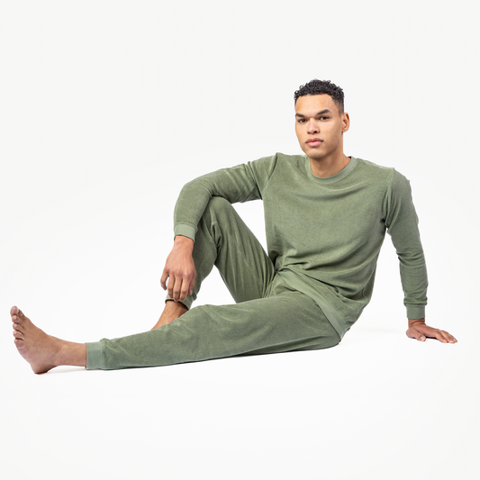BJORN Terry Pajama Set - Fog Green - detail 2