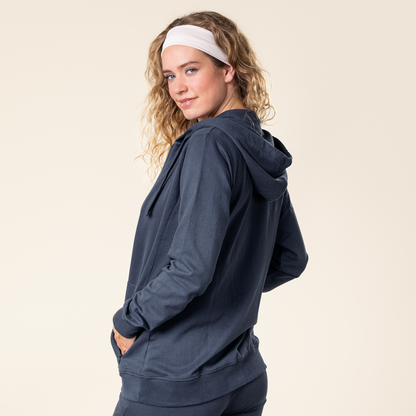 LAMINA Hooded Jacket - Navy - detail 2