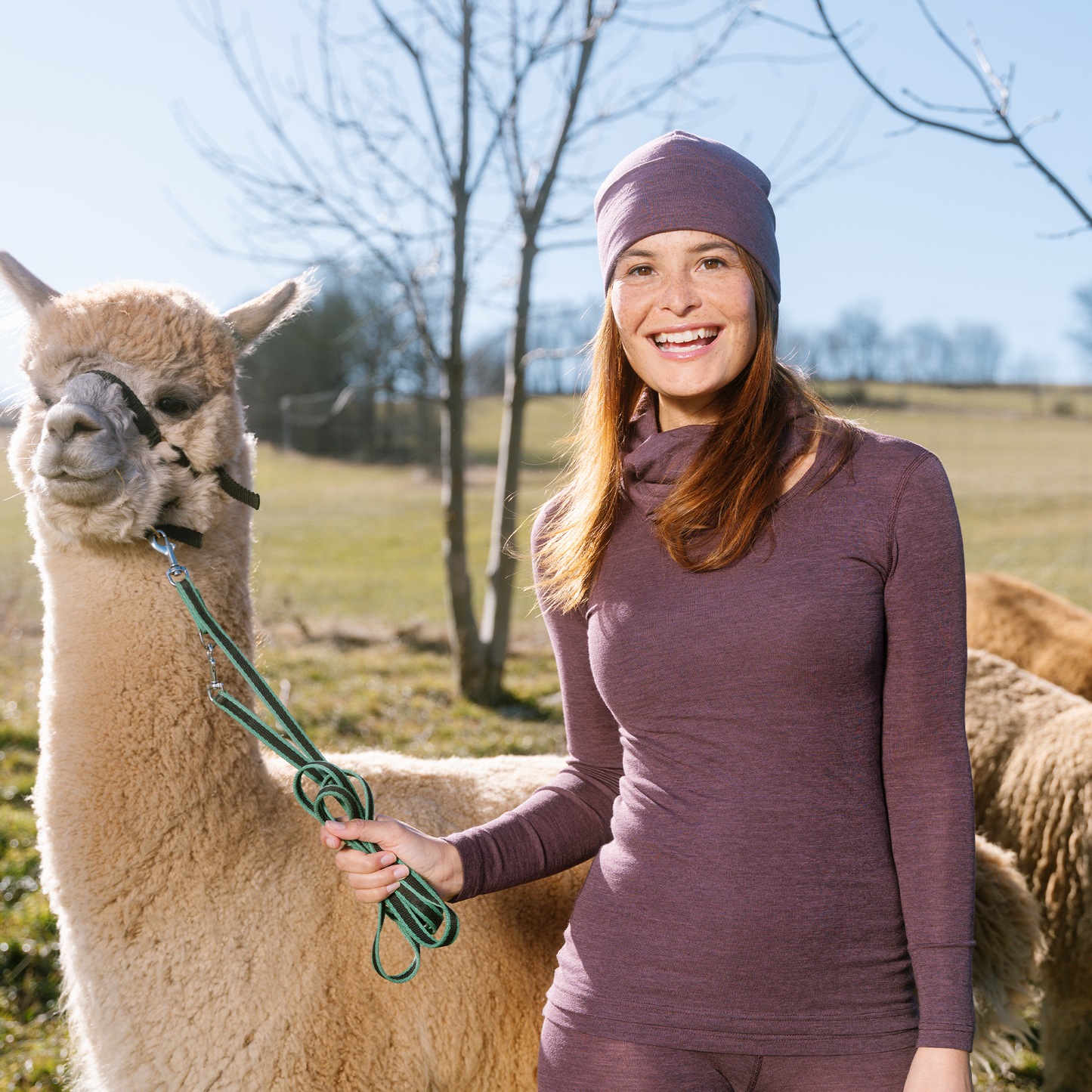 BIANCA Merino Wool Top - Zinfandel/Mauve - detail 2
