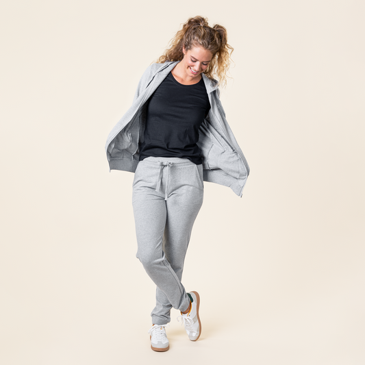 LAVINIA Jogging Pants - Grey Melange - detail 2