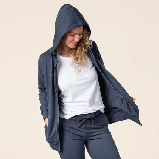 LAMINA Hooded Jacket - Navy - detail 3
