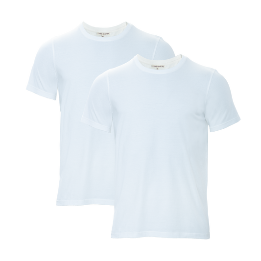 TAWIN T-Shirt Pack of 2 White