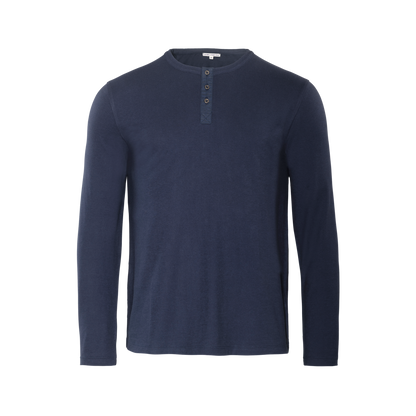 THOMME Henley Shirt Deep Sea