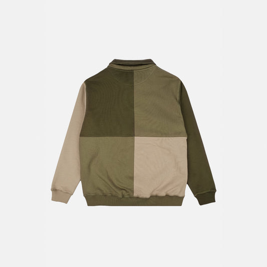 Color Block Half Zip Sweatshirt