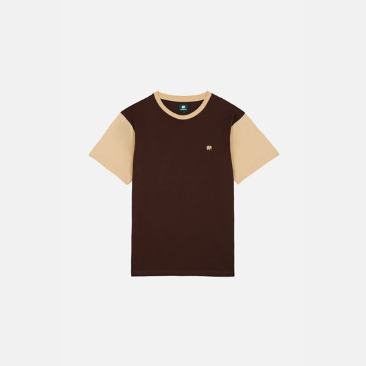 Color Block T-Shirt Solemnity Brown