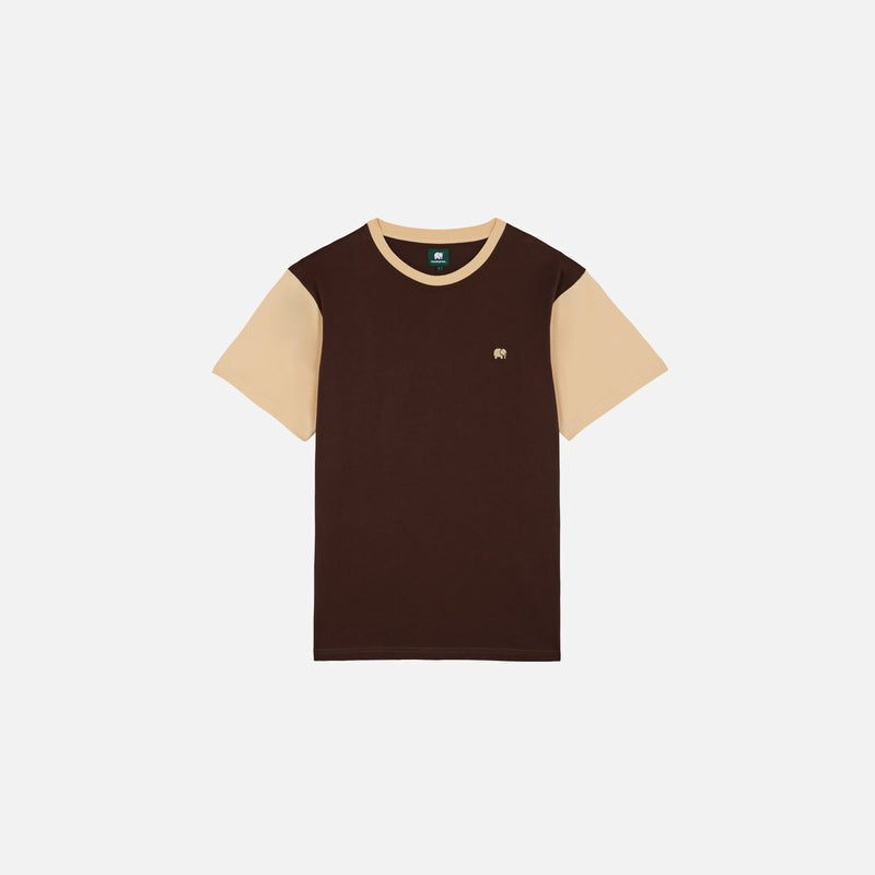 Color Block T-Shirt Solemnity Brown