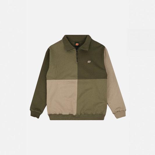 Color Block Half Zip Sweatshirt