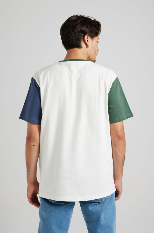 Organic Color Block T-Shirt Natural